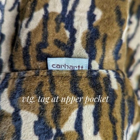 Vintage Carhartt Mossy Oak Bottomland Hush Hide Velvet Camo Jacket USA Made - Picture 8 of 14